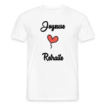 COLLEGUE. DEPART. RETRAITE - T-shirt homme - blanc - Devant - AI Model Male 178 dark (178cm)