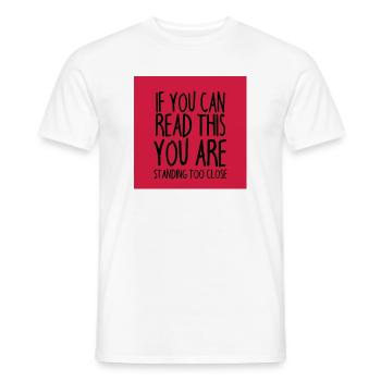 Face mask funny saying - funny sayings - Men's T-Shirt - white - Front - AI Model Male 178 dark (178cm)