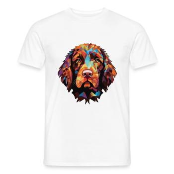 Pudelpointer Hunderasse Aquarell Illustration - Männer T-Shirt - Weiß - Vorne - AI Model Male 178 dark (178cm)