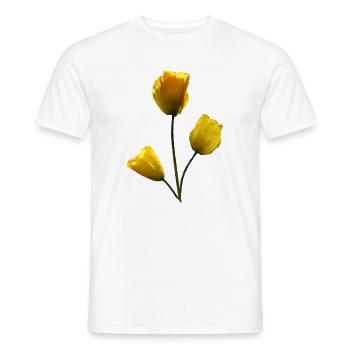 Mohn gelbe Mohnblumen - Männer T-Shirt - Weiß - Vorne - AI Model Male 178 dark (178cm)