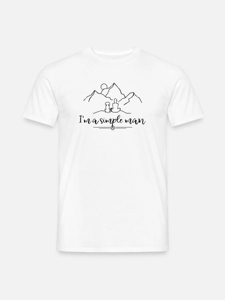 I'm a simple man - Männer T-Shirt - Weiß