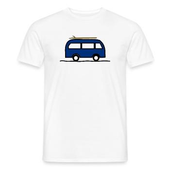 VAN. SURFEN. LEBEN SIE DEN URLAUB. FERIEN. - Männer T-Shirt - Weiß - Vorne - AI Model Male 178 dark (178cm)