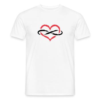 Herz Symbol Unendlich Endlos Liebe - Männer T-Shirt - Weiß - Vorne - AI Model Male 178 dark (178cm)