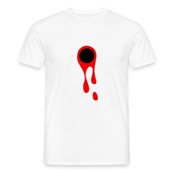 Schüsse und Blut Blutfleck Symbol Schusswunde - Männer T-Shirt - Weiß - Vorne - AI Model Male 178 dark (178cm)
