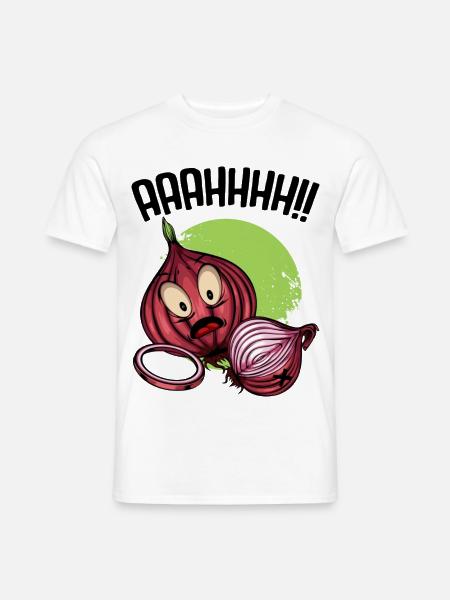 Onion chaos neon illustration - Men's T-Shirt - white