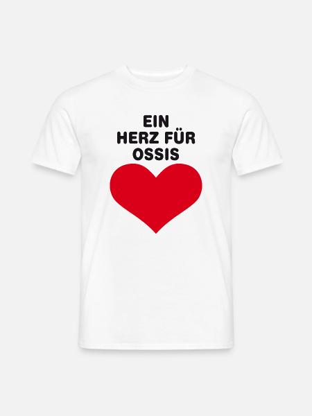 Ein Herz für Ossis - Männer T-Shirt - Weiß