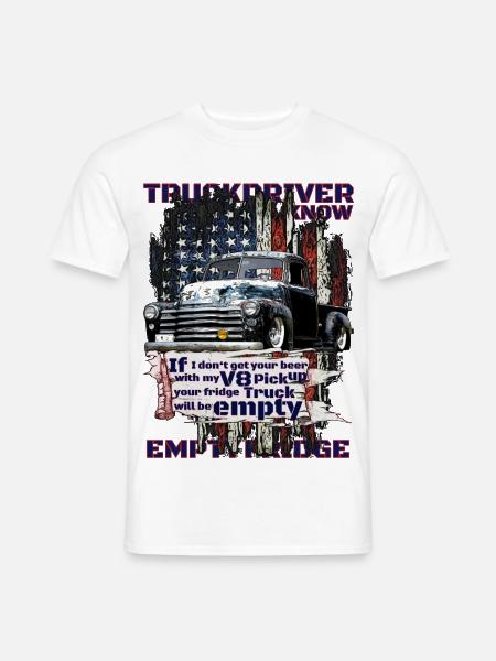 V8 Pickup Patriot Flagge - Männer T-Shirt - Weiß