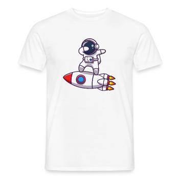 Rakete - Männer T-Shirt - Weiß - Vorne - AI Model Male 178 dark (178cm)