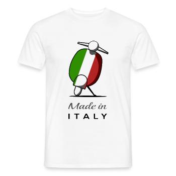 Italien,Made in Italy, Motorroller, Roller - Männer T-Shirt - Weiß - Vorne - AI Model Male 178 dark (178cm)