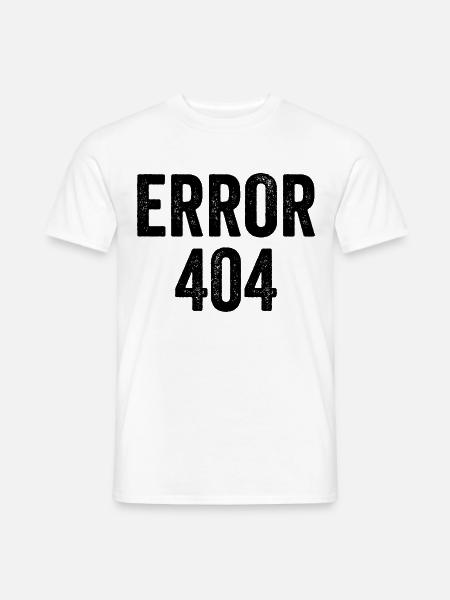 Error 404 - Männer T-Shirt - Weiß