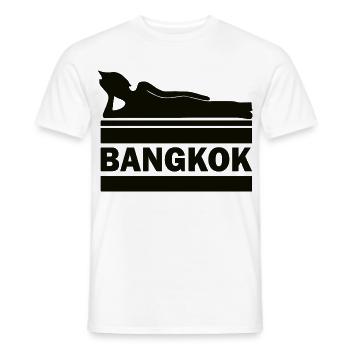 Bangkok Buddha Thailand Temple Wat Pho Souvenir TH - Men's T-Shirt - white - Front - AI Model Male 178 dark (178cm)