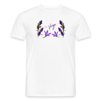 Jungfrau Sternzeichen Jungfrau Glockenblume - Männer T-Shirt - Weiß - Vorne - AI Model Male 178 dark (178cm)