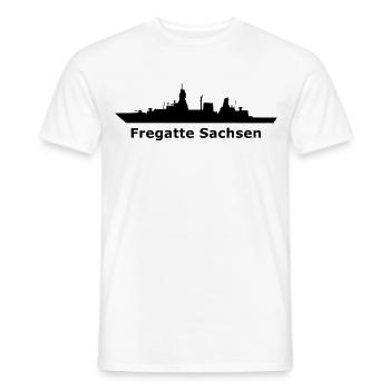 Fregatte Sachsen (Black-Design) - Männer T-Shirt - Weiß - Vorne - AI Model Male 178 dark (178cm)