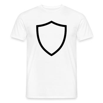 Schild-Symbol-Logo-Form-Sicherheit - Männer T-Shirt - Weiß - Vorne - AI Model Male 178 dark (178cm)