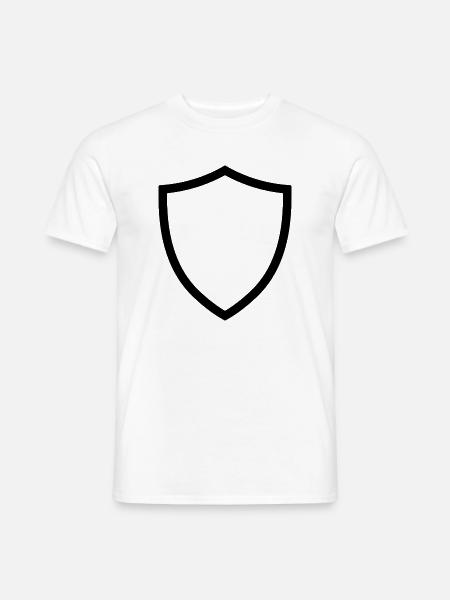 shield icon logo shape security - Men's T-Shirt - white