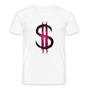 Dollarzeichen Dollar Geld - Männer T-Shirt - Weiß - Vorne - AI Model Male 178 dark (178cm)