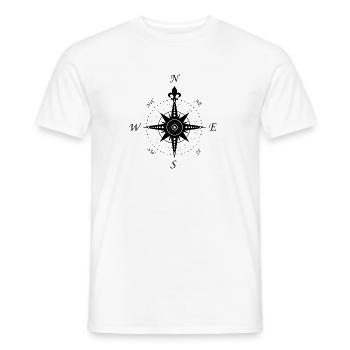 Windrose - Kompass - retro - Männer T-Shirt - Weiß - Vorne - AI Model Male 178 dark (178cm)
