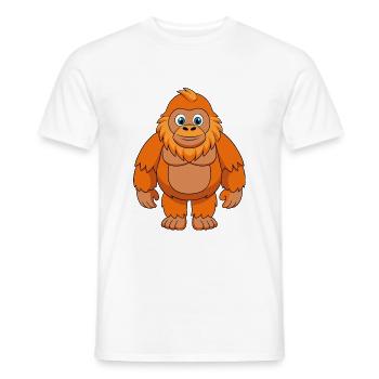 Big Foot Cute Mascot Cartoon Character Kawaii - Men's T-Shirt - white - Front - AI Model Male 178 dark (178cm)