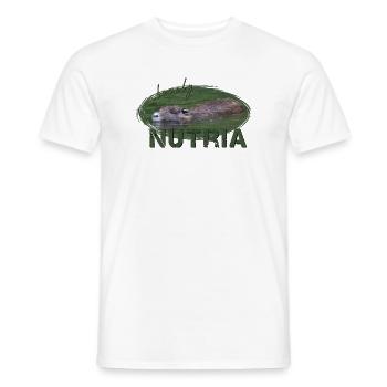 Nutria Biber Biberratte Wasserratte - Männer T-Shirt - Weiß - Vorne - AI Model Male 178 dark (178cm)