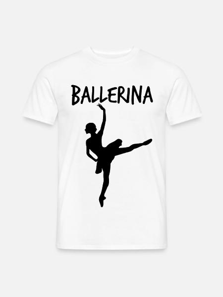 Ballerina Tänzerin - Männer T-Shirt - Weiß