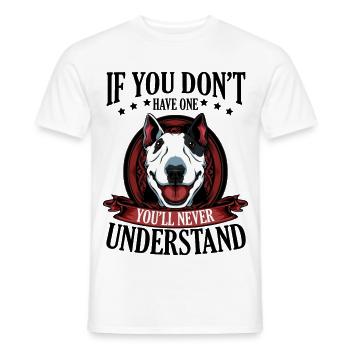 Bull Terrier - Men's T-Shirt - white - Front - AI Model Male 178 dark (178cm)