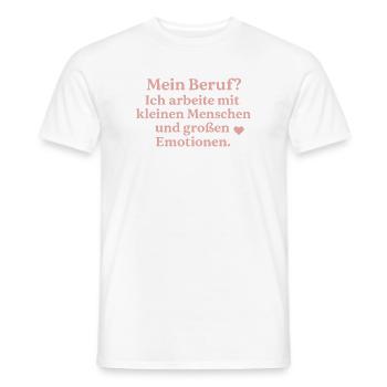Kleine Menschen - Große Emotionen (rosa) - Männer T-Shirt - Weiß - Vorne - AI Model Male 178 dark (178cm)