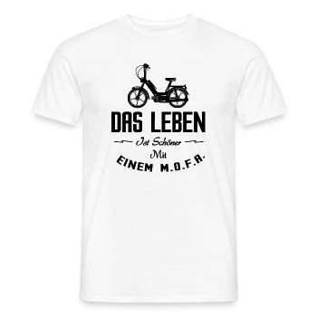 Mofa Moped Mofafahrer Mopedfahrer Zweirad - Männer T-Shirt - Weiß - Vorne - AI Model Male 178 dark (178cm)