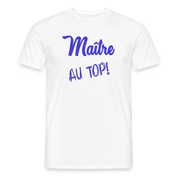 MEISTER. MEISTER. HUMOR - Männer T-Shirt - Weiß - Vorne - AI Model Male 178 dark (178cm)