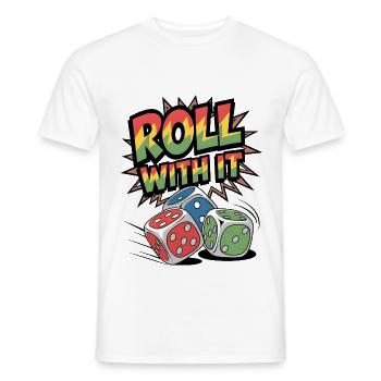 Roll With It - Men's T-Shirt - white - Front - AI Model Male 178 dark (178cm)