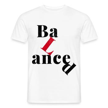 Eine Frage der Balance. - Männer T-Shirt - Weiß - Vorne - AI Model Male 178 dark (178cm)
