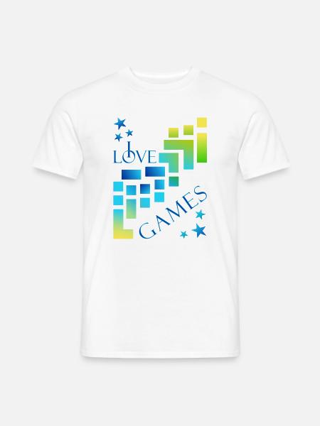 I love games - Männer T-Shirt - Weiß
