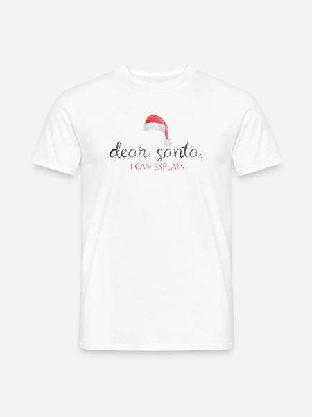 dear santa i can explain - Männer T-Shirt - Weiß