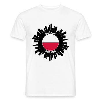 Danzig Skyline Polen Flagge Reise Souvenir - Männer T-Shirt - Weiß - Vorne - AI Model Male 178 dark (178cm)