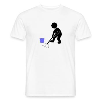 Putzen Putzmann Wischen - Männer T-Shirt - Weiß - Vorne - AI Model Male 178 dark (178cm)