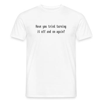 On or Off - Männer T-Shirt - Weiß - Vorne - AI Model Male 178 dark (178cm)