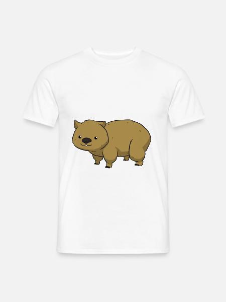 Wombat - Männer T-Shirt - Weiß