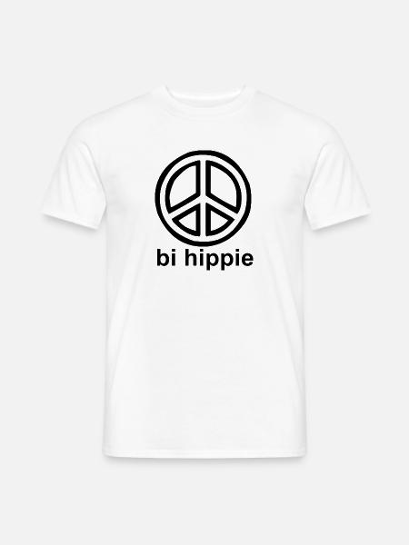 bi hippie - pride Design - Männer T-Shirt - Weiß