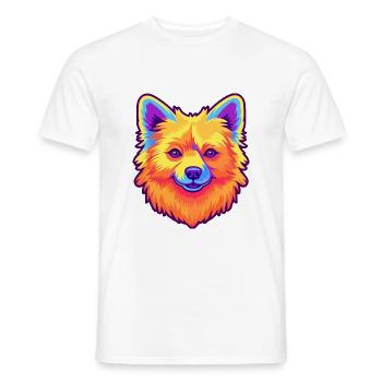 Deutsche Spitz Hunderasse Cartoon Kawaii Illustration - Männer T-Shirt - Weiß - Vorne - AI Model Male 178 dark (178cm)