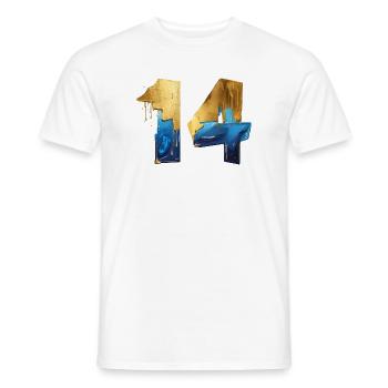 NR. 14 NUMMER 14 COOL 14. GEBURTSTAG - Männer T-Shirt - Weiß - Vorne - AI Model Male 178 dark (178cm)