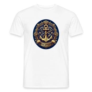 Skipper Logo - Men's T-Shirt - white - Front - AI Model Male 178 dark (178cm)