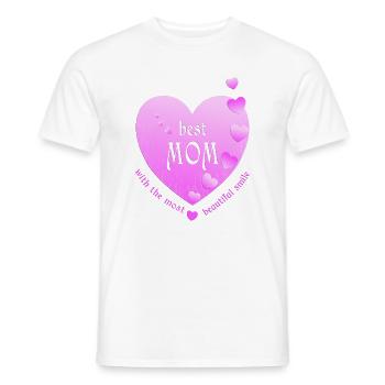best mom mommy mother - Männer T-Shirt - Weiß - Vorne - AI Model Male 178 dark (178cm)