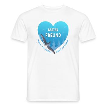 bester Freund - Männer T-Shirt - Weiß - Vorne - AI Model Male 178 dark (178cm)