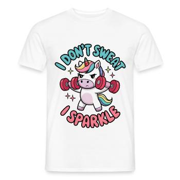 Je ne transpire pas, je scintille - T-shirt homme - blanc - Devant - AI Model Male 178 dark (178cm)