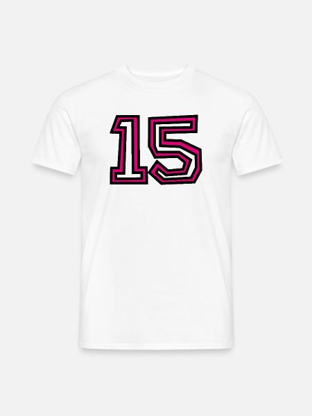15 - Männer T-Shirt - Weiß