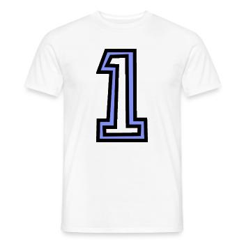 1. 1 JAHR. 1. JAHRESTAG. 1 JAHR GEBURTSTAG - Männer T-Shirt - Weiß - Vorne - AI Model Male 178 dark (178cm)