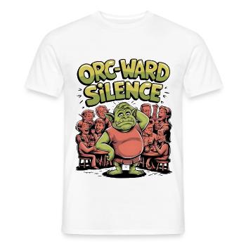 Orc-ward Silence - Men's T-Shirt - white - Front - AI Model Male 178 dark (178cm)