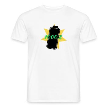 1000% energy - Men's T-Shirt - white - Front - AI Model Male 178 dark (178cm)