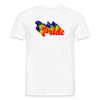 Stolz LGBT Retro - Männer T-Shirt - Weiß - Vorne - AI Model Male 178 dark (178cm)