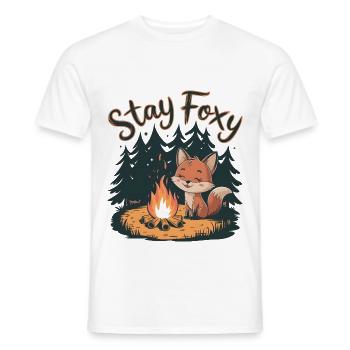 Stay Foxy - Men's T-Shirt - white - Front - AI Model Male 178 dark (178cm)