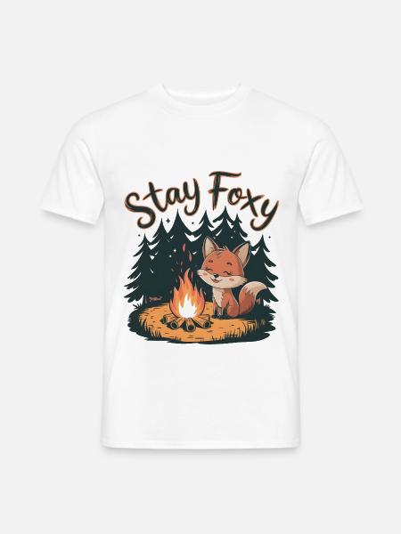 Bleib fuchsig - Männer T-Shirt - Weiß